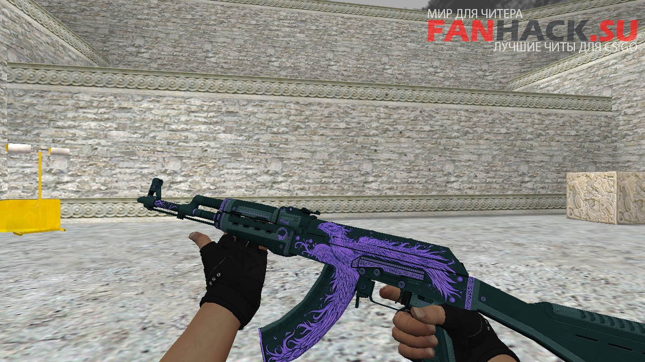 HD модель AK-47 «Phoenix Rise Purple» для CS 1.6